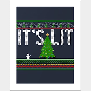 It's Lit Christmas Tree Ugly Sweater Posters and Art